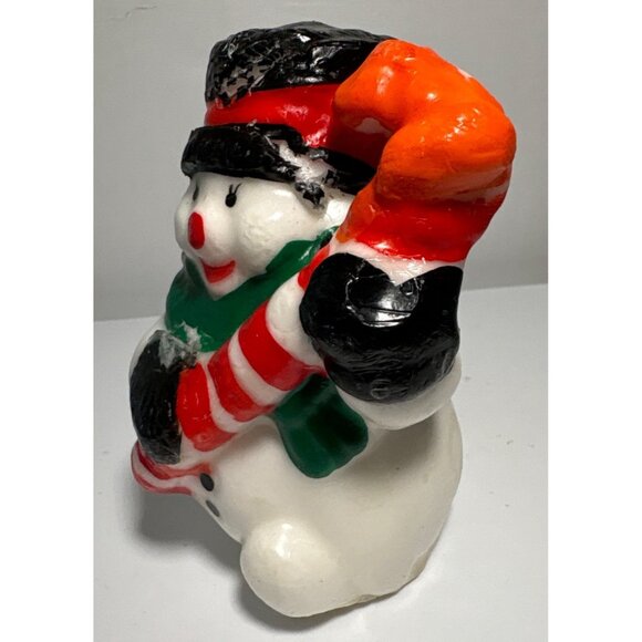 Vintage Snowman Christmas Candle 5" Retro - Picture 3 of 7